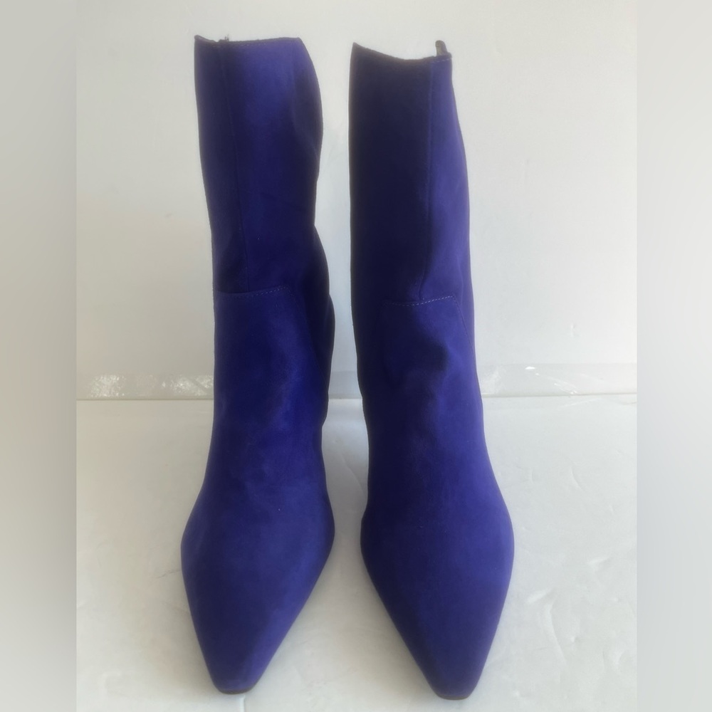Vince Camuto Women Quindele Purple Suede Mid Shaft Kitten Heel Boot Size 6 NWT - Picture 6 of 10